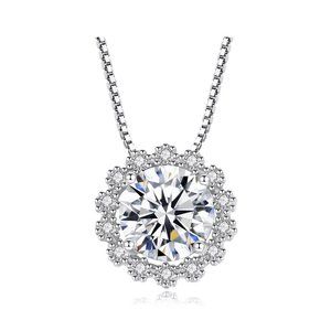 Certified 1ct. t.w. Brilliant Cut Diamond Necklace